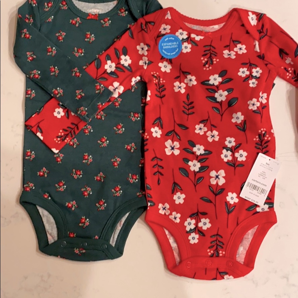 NWT (2) long sleeve onesies